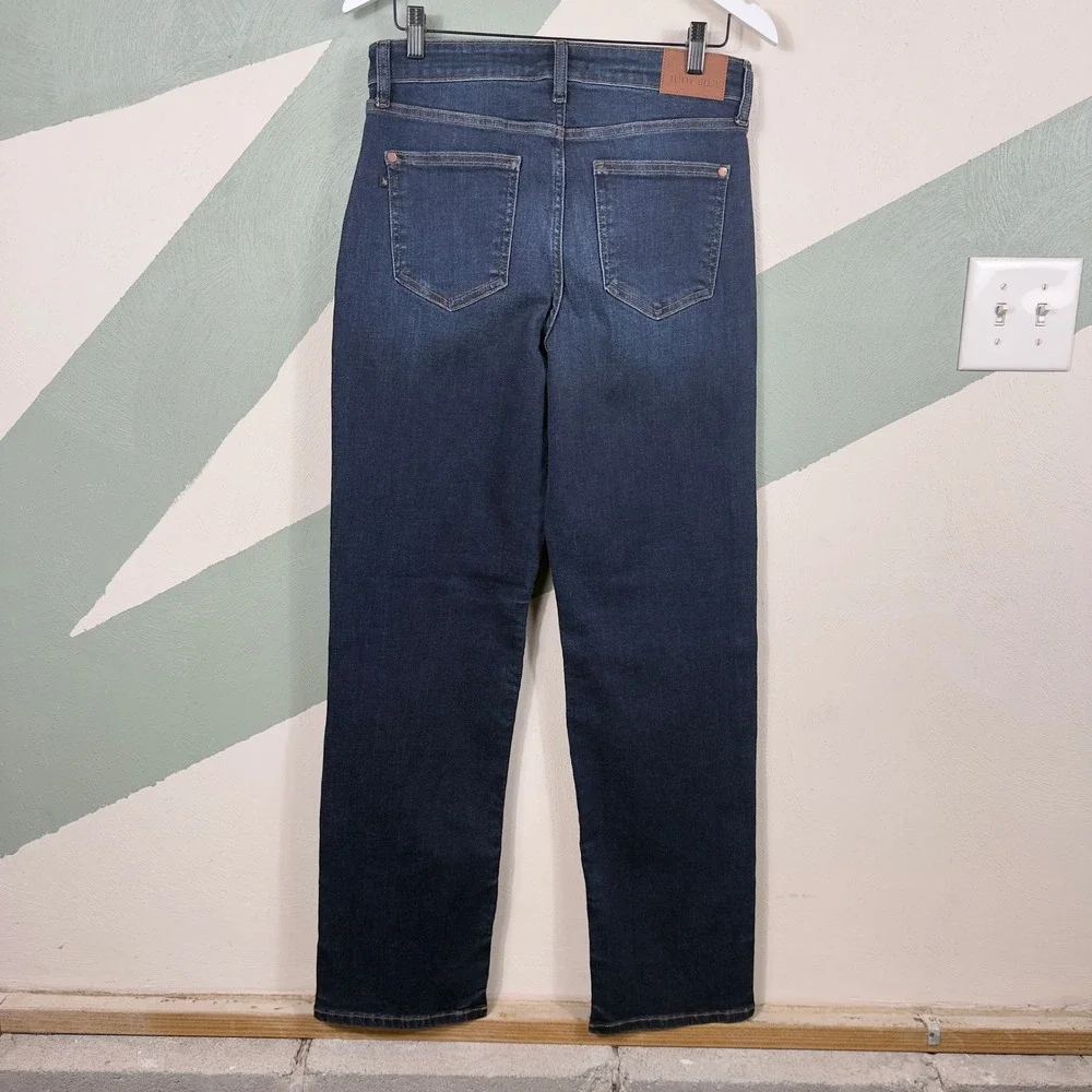 Judy Blue Straight Fit Jeans Womens 9/29 Long Dark Wash Stretch Denim Pants